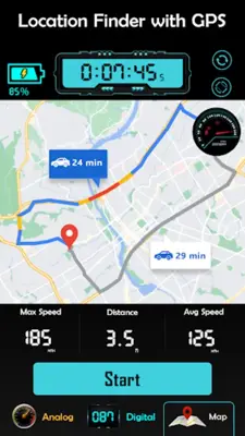 GPS Speedometer HUD Odometer android App screenshot 3