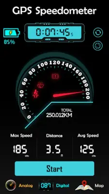 GPS Speedometer HUD Odometer android App screenshot 4